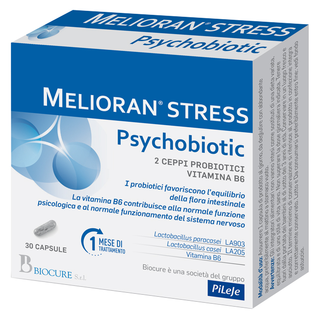 MELIORAN STRESS PSYCHOBIOTIC 30 CAPSULE - Farmacia Artemisia di Montecuollo Dott. Angelo snc