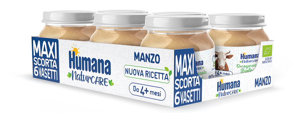 HUMANA OMOGENEIZZATO MANZO BIO 6 VASETTI DA 80 G - Farmacia Artemisia di Montecuollo Dott. Angelo snc