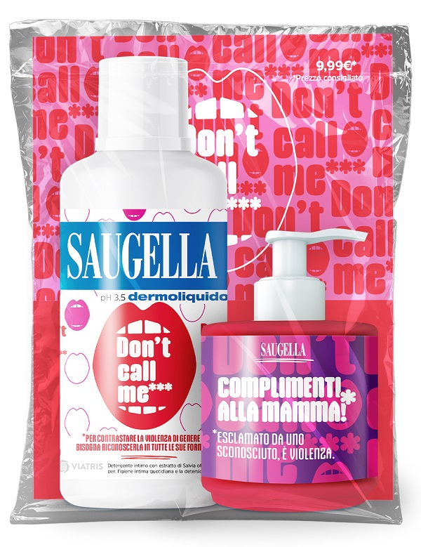 SAUGELLA BUNDLE DERMOLIQUIDO DON'T CALL ME 1 SAUGELLA DERMOLIQUIDO 500 ML CON ETICHETTA EDIZIONE LIMITATA + 1 MINISIZE SAMPLE CON PUMP 150 ML - Farmacia Artemisia di Montecuollo Dott. Angelo snc