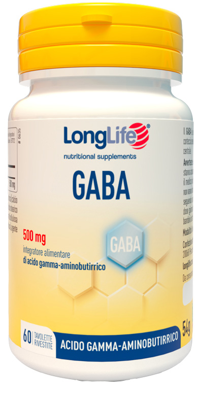 LONGLIFE GABA 500MG 60 TAVOLETTE RIVESTITE - Farmacia Artemisia di Montecuollo Dott. Angelo snc