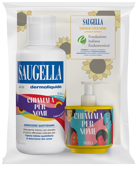 SAUGELLA BUNDLE DERMOLIQUIDO CHIAMALA PER NOME ENDOMETRIOSI PH 3,5 DETERGENTE INTIMO BENESSERE QUOTIDIANO 500ML + 150ML ACTI 3 IN OMAGGIO - Farmacia Artemisia di Montecuollo Dott. Angelo snc