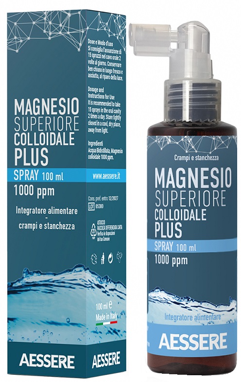 MAGNESIO SUPERIORE COLLOIDALE PLUS SPRAY 1000 PPM 100 ML - Farmacia Artemisia di Montecuollo Dott. Angelo snc
