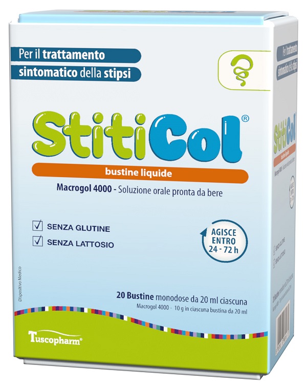 STITICOL 20 BUSTINE DA 20 ML SENZA GLUTINE SENZA LATTOSIO - Farmacia Artemisia di Montecuollo Dott. Angelo snc