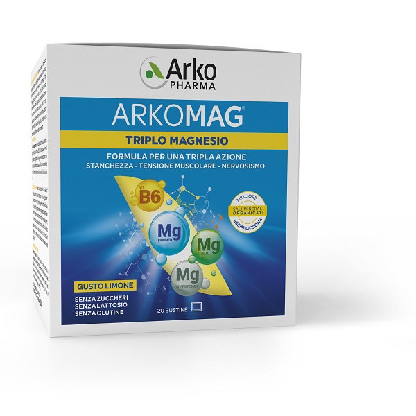ARKOMAG TRIPLO MAGNESIO 20 BUSTINE - Farmacia Artemisia di Montecuollo Dott. Angelo snc