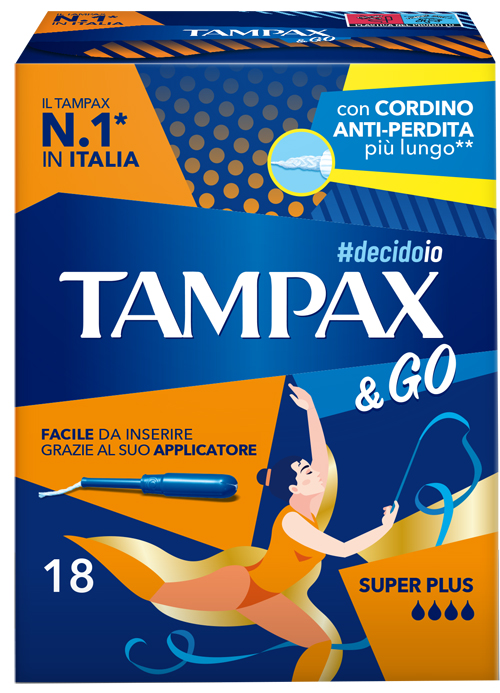 TAMPAX &GO SUPER PLUS 18 PEZZI - Farmacia Artemisia di Montecuollo Dott. Angelo snc