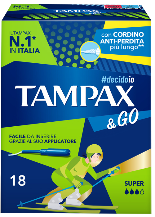 TAMPAX &GO SUPER 18 PEZZI - Farmacia Artemisia di Montecuollo Dott. Angelo snc