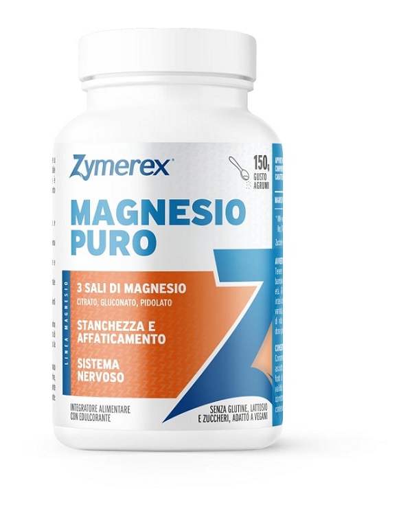 ZYMEREX MAGNESIO PURO 150 G GUSTO AGRUMI CON EDULCORANTE SENZA ZUCCHERI SENZA GLUTINE SENZA LATTOSIO - Farmacia Artemisia di Montecuollo Dott. Angelo snc