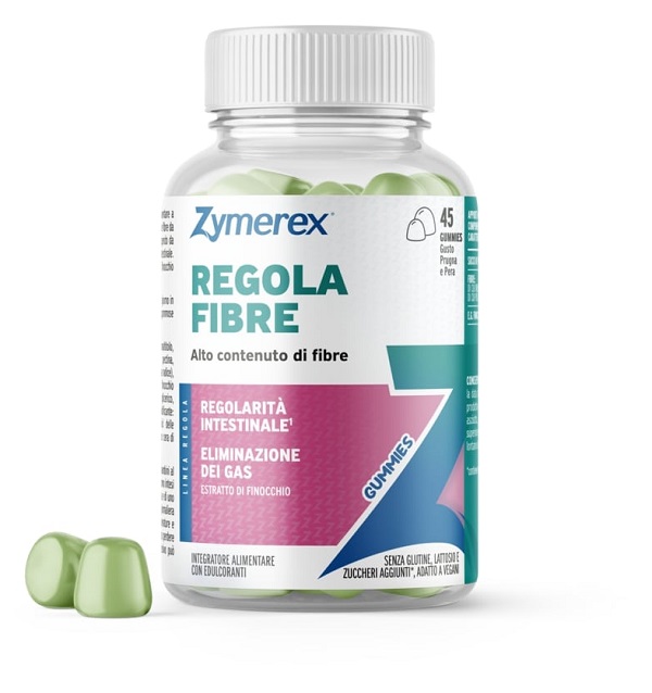ZYMEREX REGOLA FIBRE 45 GUMMIES GUSTO PRUGNA PERA CON EDULCORANTI SENZA ZUCCHERI SENZA GLUTINE SENZA LATTOSIO - Farmacia Artemisia di Montecuollo Dott. Angelo snc