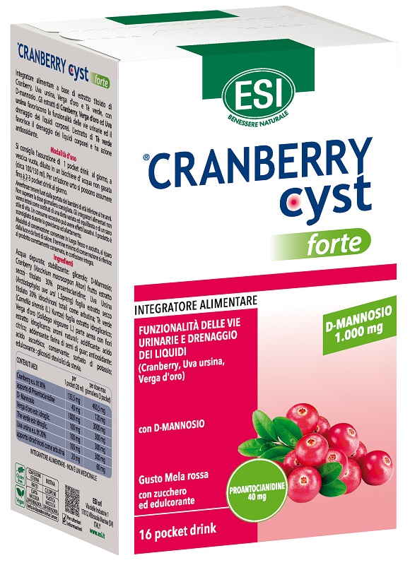ESI CRANBERRY CYST FORTE 16 POCKET DRINK - Farmacia Artemisia di Montecuollo Dott. Angelo snc