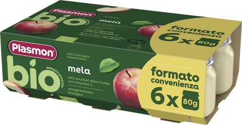 PLASMON BIO OMOGENEIZZATO MELA 6 PEZZI DA 80 G - Farmacia Artemisia di Montecuollo Dott. Angelo snc