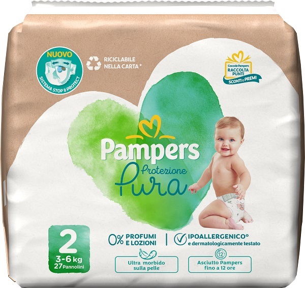 PAMPERS PROTEZIONE PURA MINI PANNOLINI 27 PEZZI - Farmacia Artemisia di Montecuollo Dott. Angelo snc