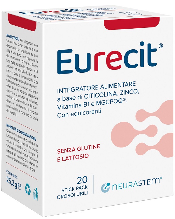 EURECIT 20 STICK PACK OROSOLUBILI DA 1,26 G - Farmacia Artemisia di Montecuollo Dott. Angelo snc