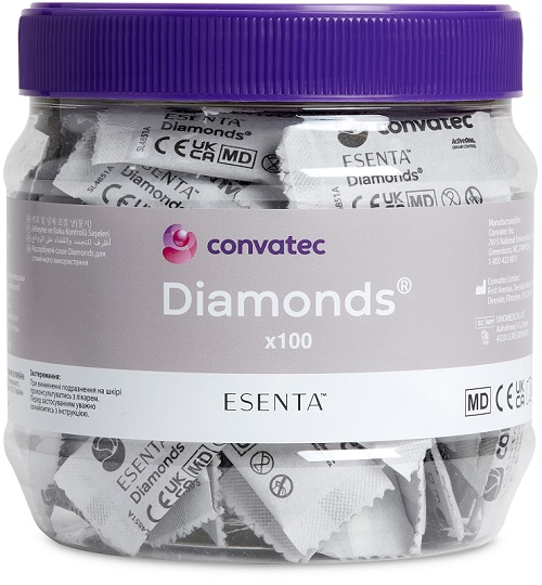 BUSTINE GELIFICANTI ANTIODORE PER STOMIA ESENTA DIAMONDS 100 PEZZI - Farmacia Artemisia di Montecuollo Dott. Angelo snc