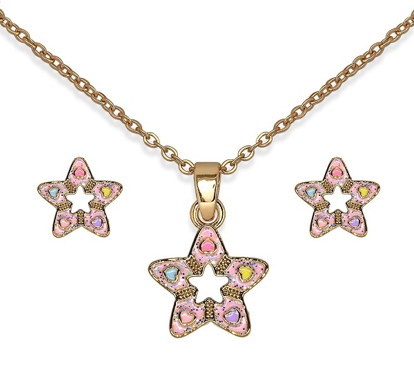 BJS017 PARURE HAPPY STAR GOLD PLATED - Farmacia Artemisia di Montecuollo Dott. Angelo snc