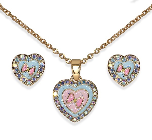 BJS018 PARURE HEART IN HEART GOLD PLATED - Farmacia Artemisia di Montecuollo Dott. Angelo snc