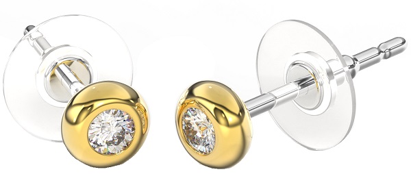 BJT396 ORECCHINO QUEEN RANIA 4MM GOLD PLATED - Farmacia Artemisia di Montecuollo Dott. Angelo snc