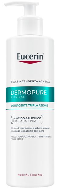 EUCERIN DERMOPURE CLINICAL DETERGENTE TRIPLA AZIONE 400 ML - Farmacia Artemisia di Montecuollo Dott. Angelo snc