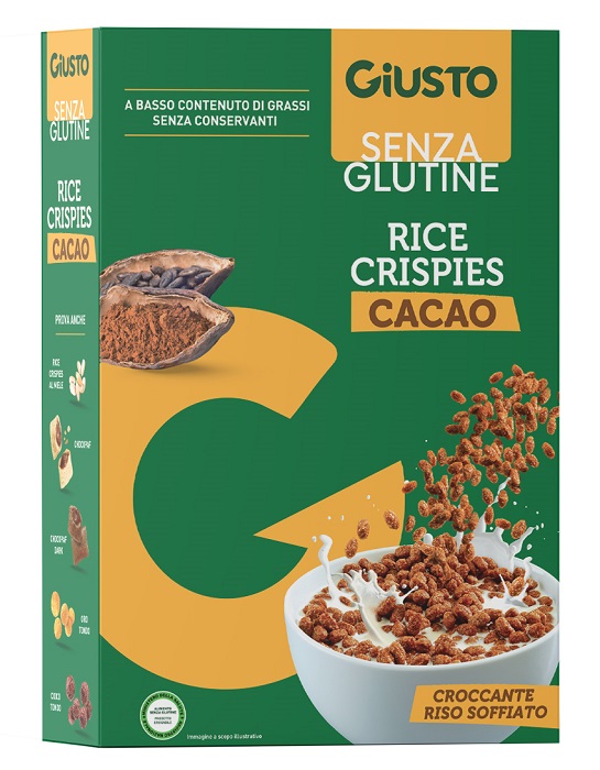 GIUSTO SENZA GLUTINE RICE CRISPIES CACAO 200 G - Farmacia Artemisia di Montecuollo Dott. Angelo snc