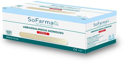 ABBASSALINGUA MONOUSO IN LEGNO STERILE 100 PEZZI SOFARMAPIU' - Farmacia Artemisia di Montecuollo Dott. Angelo snc