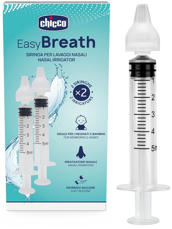 SIRINGA NASALE LAVAGGI EASY BREATH CHICCO 2 PEZZI - Farmacia Artemisia di Montecuollo Dott. Angelo snc
