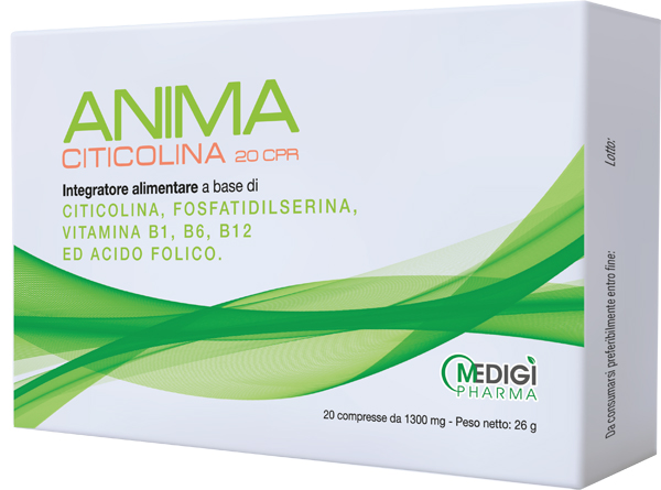 ANIMA CITICOLINA 20 COMPRESSE - Farmacia Artemisia di Montecuollo Dott. Angelo snc