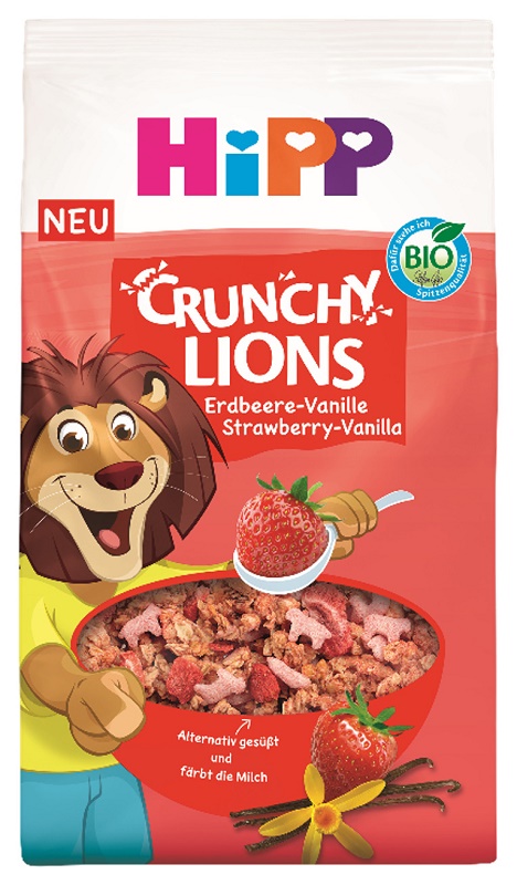 HIPP CRUNCHY LIONS FRAGOLA & VANIGLIA 300 G - Farmacia Artemisia di Montecuollo Dott. Angelo snc