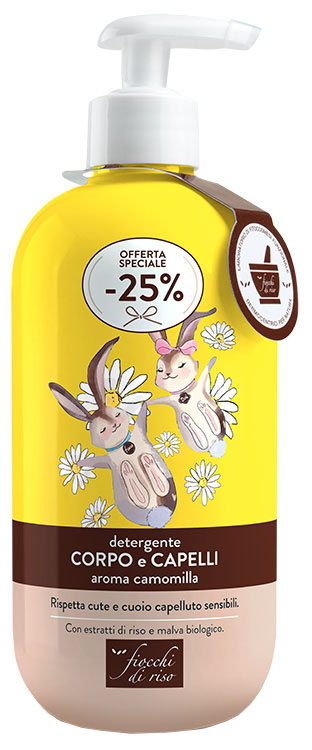 FIOCCHI DI RISO DETERGENTE CAPELLI E CORPO CAMOMILLA 400 ML SPECIAL NEW - Farmacia Artemisia di Montecuollo Dott. Angelo snc