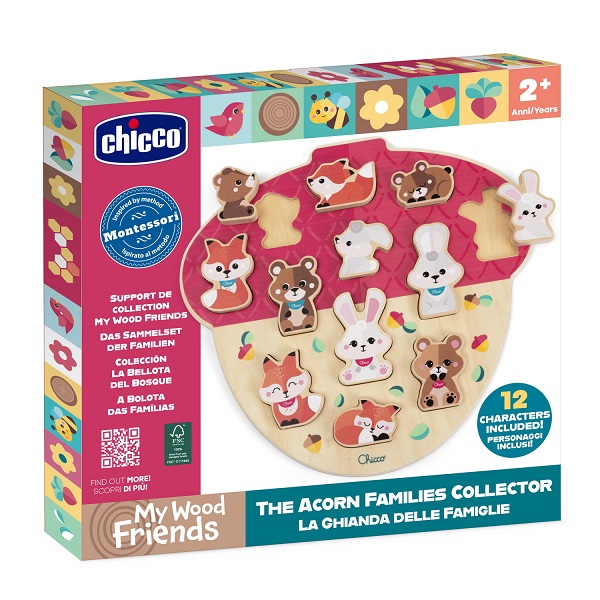 CHICCO GIOCO LEGNO LA GHIANDA DELLE FAMIGLIE - Farmacia Artemisia di Montecuollo Dott. Angelo snc