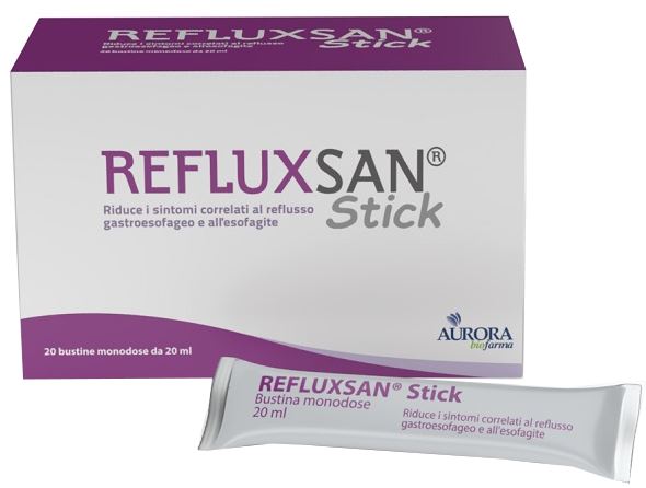 REFLUXSAN STICK 20 BUSTINE MONODOSE DA 20 ML SENZA GLUTINE SENZA LATTOSIO - Farmacia Artemisia di Montecuollo Dott. Angelo snc
