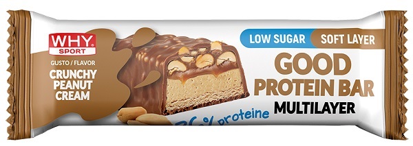WHYSPORT GOOD PROTEIN BAR 45 G CRUNCHY PEANUT CREAM - Farmacia Artemisia di Montecuollo Dott. Angelo snc