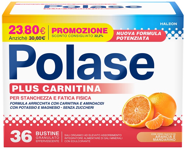 POLASE PLUS CARNITINA PROMO 36 BUSTINE GRANULATO EFFERVESCENTE DA 6,8 G - Farmacia Artemisia di Montecuollo Dott. Angelo snc