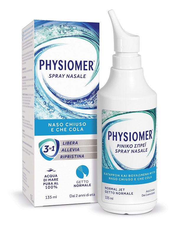 SPRAY NASALE PHYSIOMER GETTO NORMALE 135 ML - Farmacia Artemisia di Montecuollo Dott. Angelo snc
