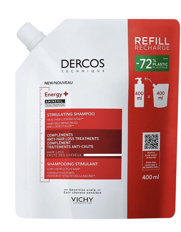 DERCOS TECHNIQUE SHAMPOO ENERGIZZANTE REFILL 400 ML - Farmacia Artemisia di Montecuollo Dott. Angelo snc
