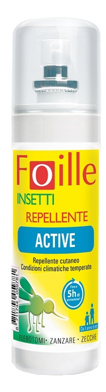 FOILLE INSETTI REPELLENTE ACTIVE 100 ML - Farmacia Artemisia di Montecuollo Dott. Angelo snc
