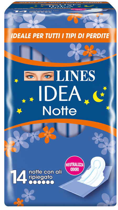 LINES IDEA NOTTE CON ALI RIPIEGATE 14 PEZZI - Farmacia Artemisia di Montecuollo Dott. Angelo snc