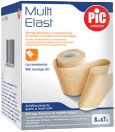 BENDA ELASTICA COMPRESSIVA A LUNGA ESTENSIBILITA' MULTI-ELAST 8 CM X 7 M - Farmacia Artemisia di Montecuollo Dott. Angelo snc