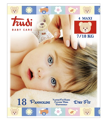 TRUDI BABY CARE PANNOLINO DRY FIT MAXI 7/18 KG 18 PEZZI - Farmacia Artemisia di Montecuollo Dott. Angelo snc