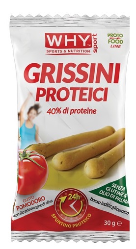 WHYNATURE GRISSINI PROTEICI POMODORO 30 G - Farmacia Artemisia di Montecuollo Dott. Angelo snc