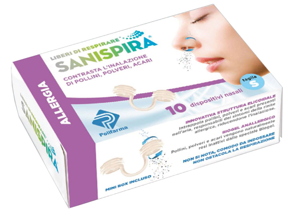 SANISPIRA ALLERGIA DISPOSITIVO NASALE 10 PEZZI TAGLIA M - Farmacia Artemisia di Montecuollo Dott. Angelo snc