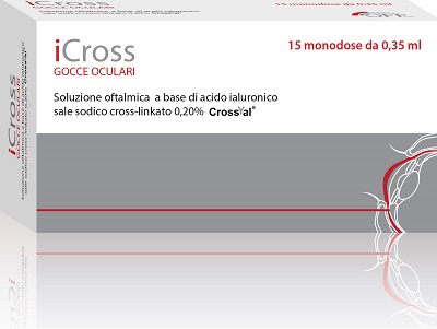 ICROSS SOLUZIONE OFTALMICA ACIDO IALURONICO CROSS-LINKATO 0,2% 15 MONODOSI DA 0,35 ML - Farmacia Artemisia di Montecuollo Dott. Angelo snc