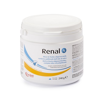 RENAL N MANGIME COMPLEMENTARE PER CANI E GATTI BARATTOLO 240 G - Farmacia Artemisia di Montecuollo Dott. Angelo snc