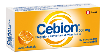 CEBION MASTICABILE ARANCIA VITAMINA C 500 MG 20 COMPRESSE - Farmacia Artemisia di Montecuollo Dott. Angelo snc