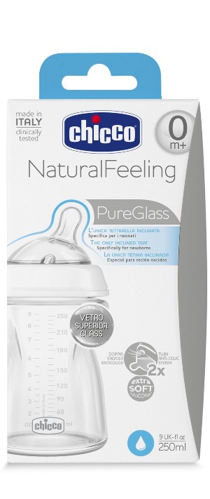 CHICCO BIBERON NATURALFEELING VETRO 0M+ 250 ML - Farmacia Artemisia di Montecuollo Dott. Angelo snc