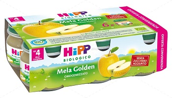 HIPP BIO OMOGENEIZZATO MELA GOLDEN 6X80 G - Farmacia Artemisia di Montecuollo Dott. Angelo snc