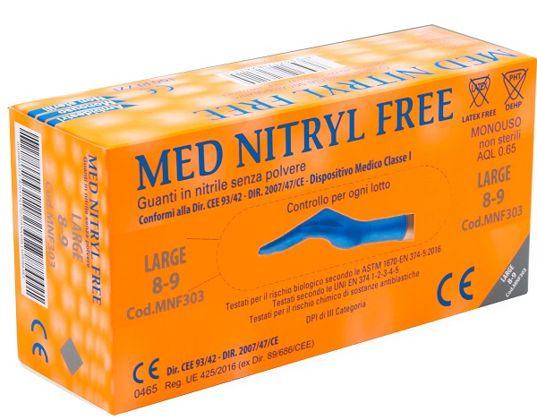 GUANTI NITRILE SENZA POLVERE LARGE 100 PEZZI GAMMADIS - Farmacia Artemisia di Montecuollo Dott. Angelo snc