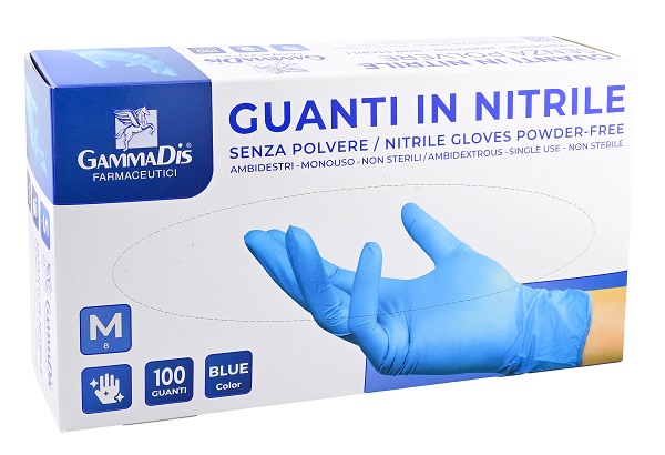 GUANTI NITRILE SENZA POLVERE SMALL 100 PEZZI GAMMADIS - Farmacia Artemisia di Montecuollo Dott. Angelo snc