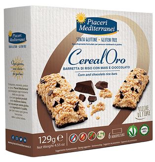 PIACERI MEDITERRANEI BARRETTA DI RISO CON MAIS E CIOCCOLATO 129 G - Farmacia Artemisia di Montecuollo Dott. Angelo snc