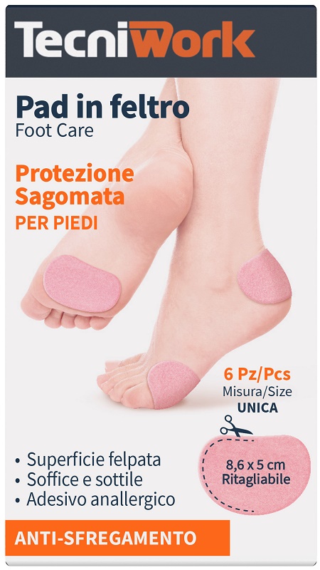 PAD IN FELTRO SAGOMATO 8,6X5CM 6 PEZZI - Farmacia Artemisia di Montecuollo Dott. Angelo snc