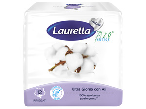 ASSORBENTE LAURELLA IN COTONE ULTRA GIORNO CON ALI 12 PEZZI - Farmacia Artemisia di Montecuollo Dott. Angelo snc