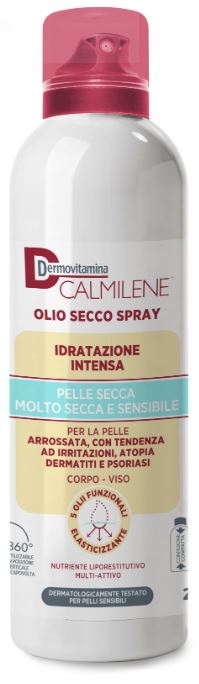 DERMOVITAMINA CALMILENE OLIO SECCO SPRAY IDRATAZIONE INTENSA PER PELLE SECCA, MOLTO SECCA E SENSIBILE 200 ML - Farmacia Artemisia di Montecuollo Dott. Angelo snc